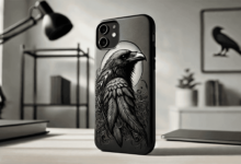 raven iphone 15 phone cover