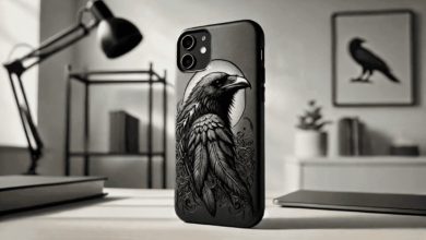 raven iphone 15 phone cover